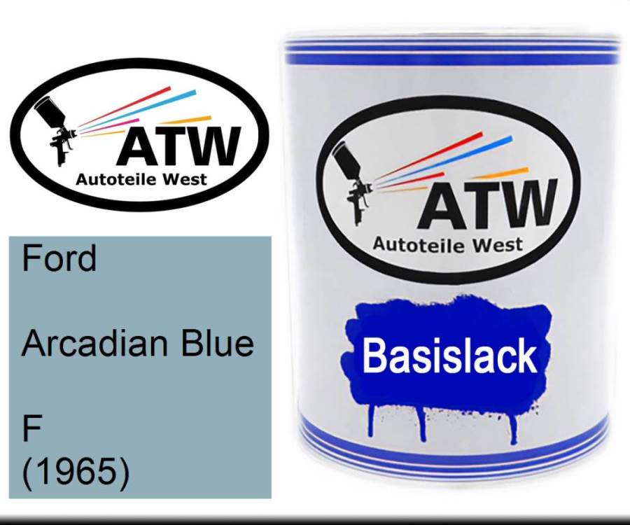 Ford, Arcadian Blue, F (1965): 1L Lackdose, von ATW Autoteile West.